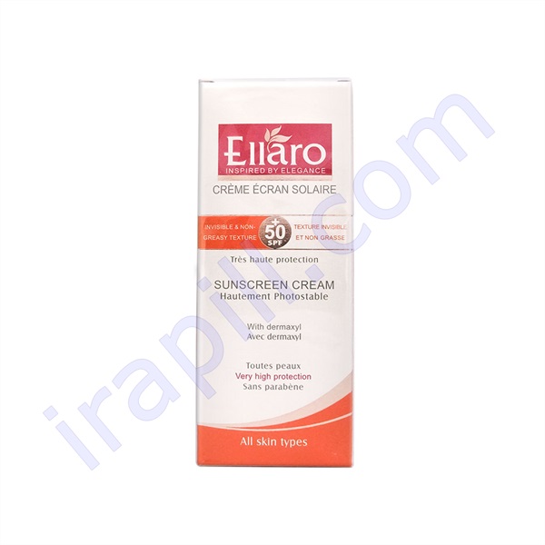 کرم ضد آفتاب الارو SPF50 بژطبیعی مناسب انواع پوست 50 میلی‎ لیتر