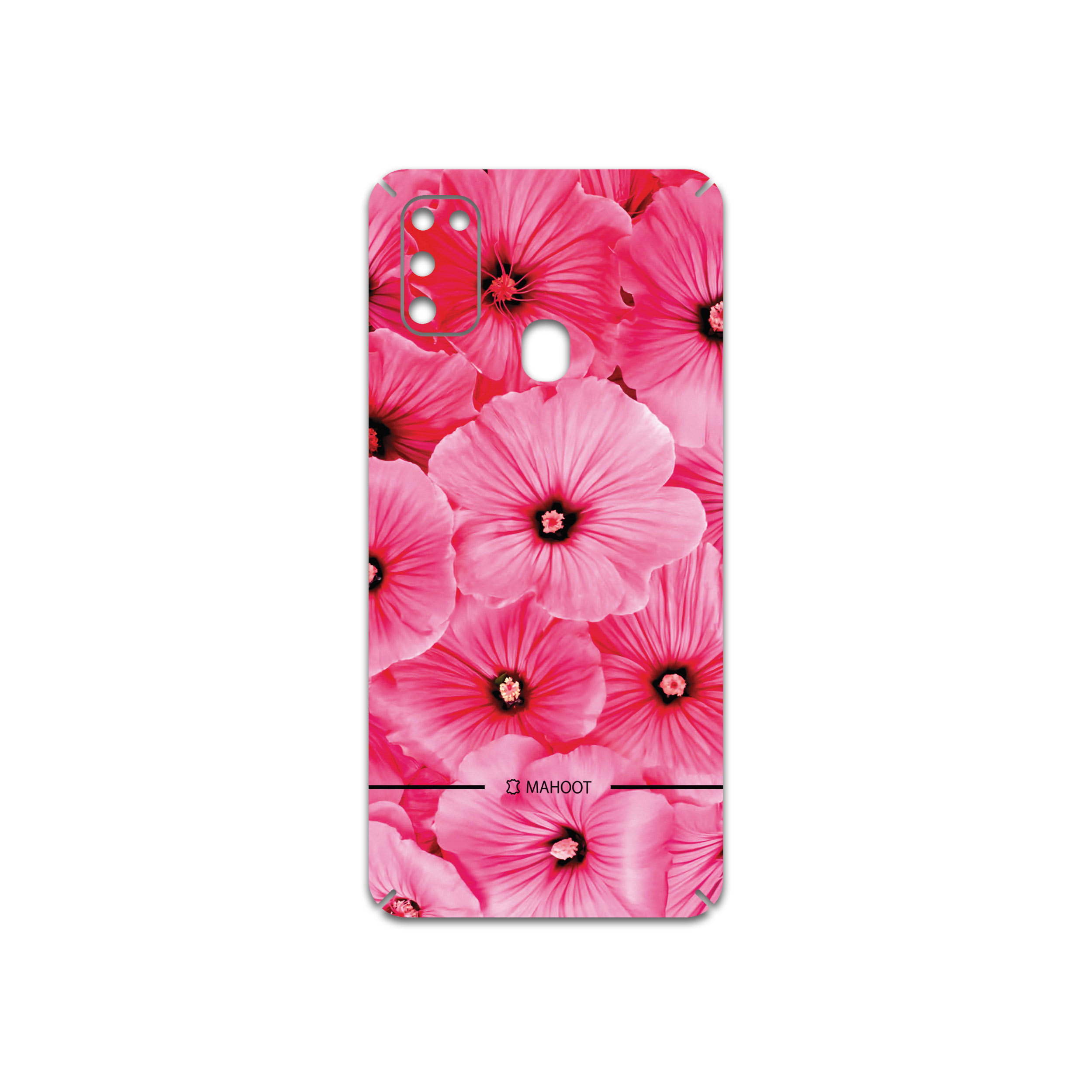 برچسب پوششی ماهوت مدل Pink-Flower مناسب برای گوشی موبایل سامسونگ Galaxy M21