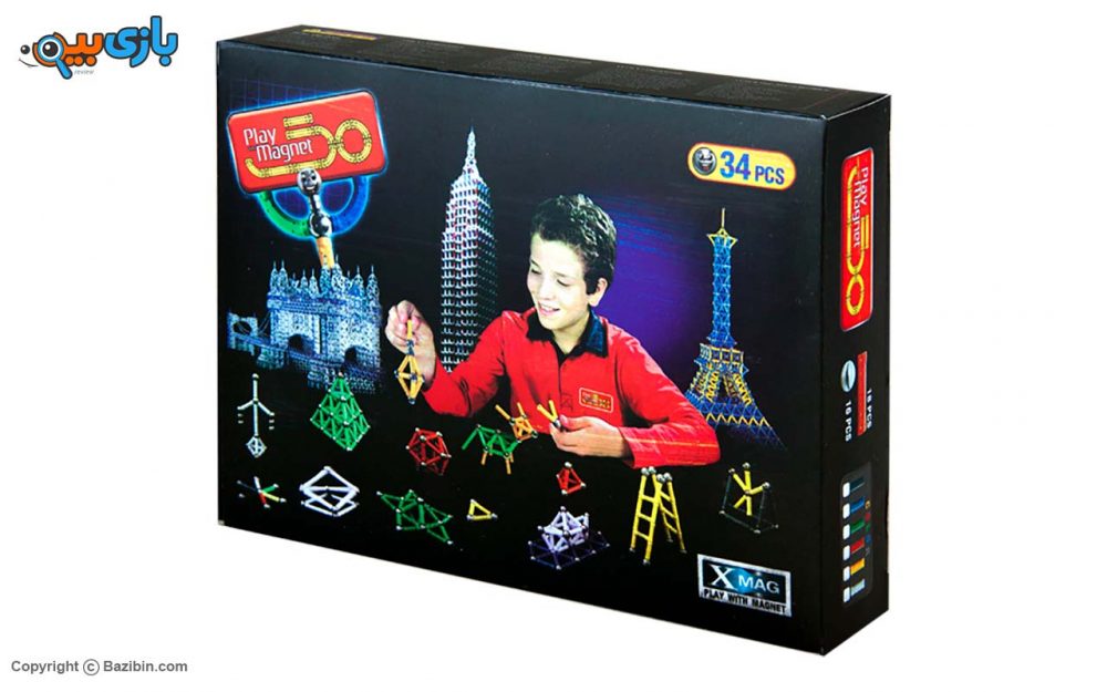 اسباب بازی تیپ 1 کلاسیک 34 تکه پلی مگنت