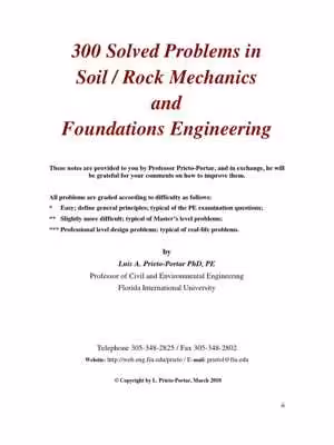󾕇 دانلود کتاب 300 Solved Problems of Soil Mechanics and Foundation Engineering, 2009 - دانلود کتاب های دانشگاهی