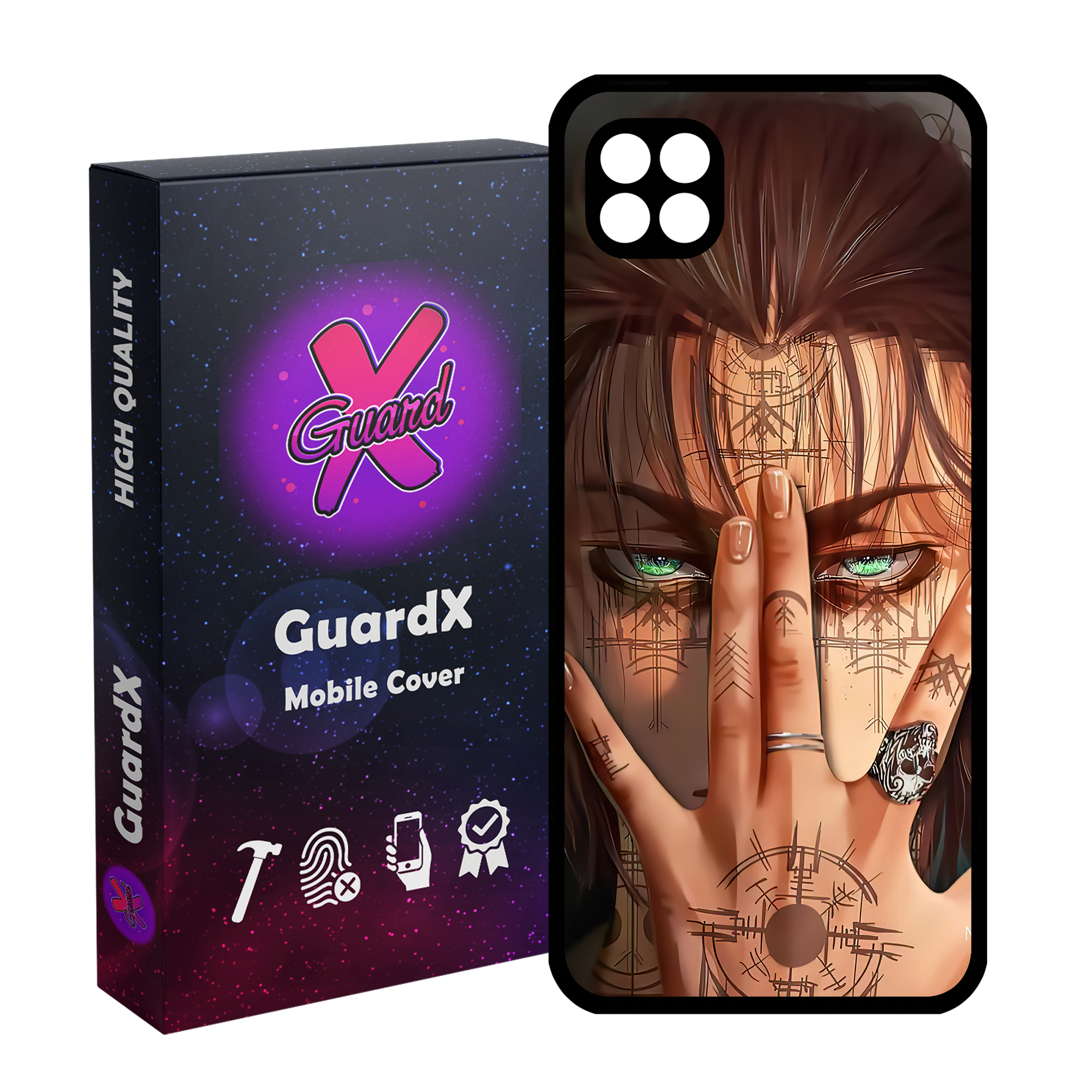 کاور گارد ایکس طرح Eren Anime مدل Glass10449 مناسب برای گوشی موبایل سامسونگ Galaxy A22 5G