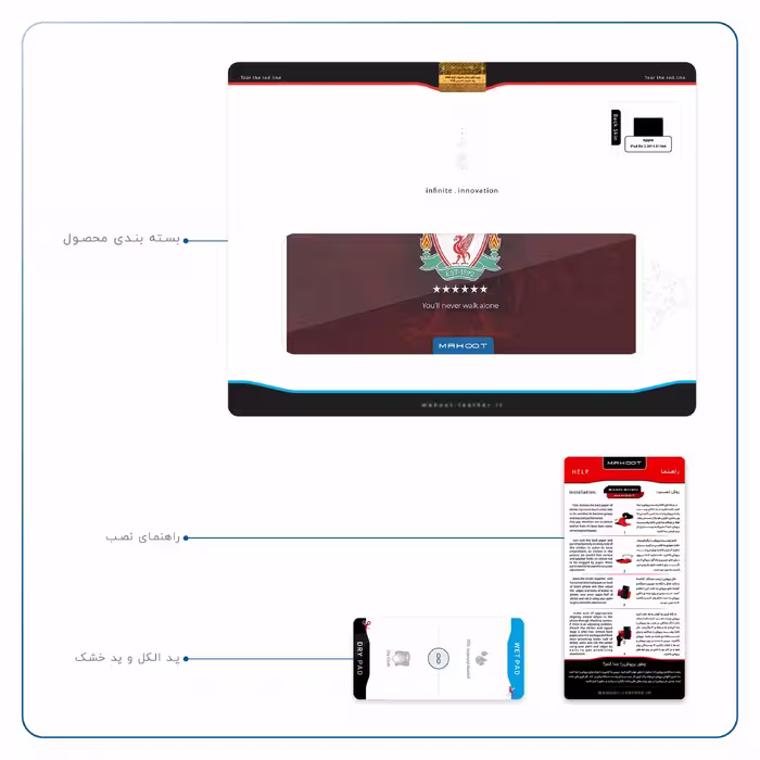 برچسب پوششی ماهوت مدل Liverpool مناسب برای تبلت اپل iPad Air 2 2014 A1566