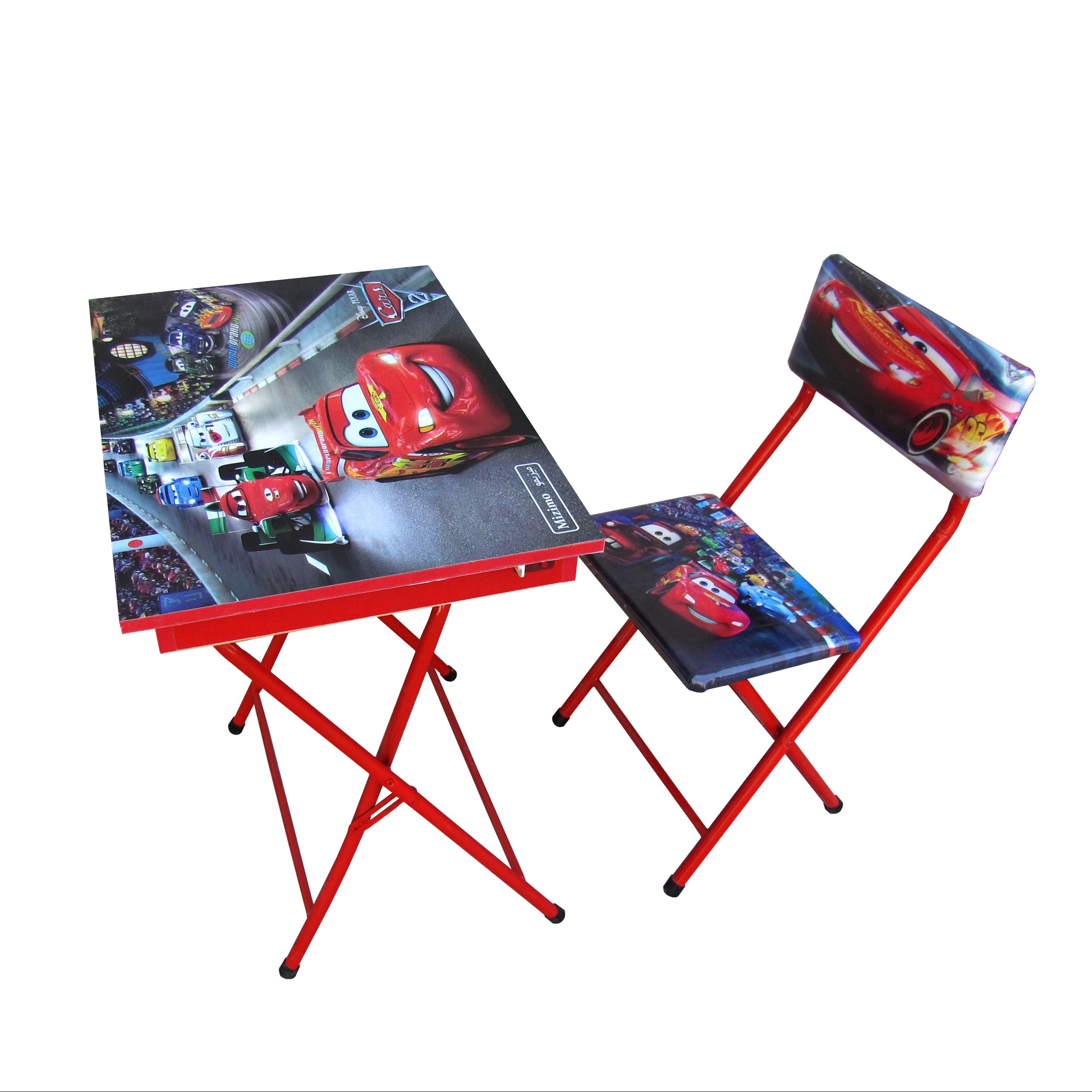 میز تحریر باکسدار با صندلی میزیمو طرح مکوئین (مدل پایه رنگی)کد  51.1