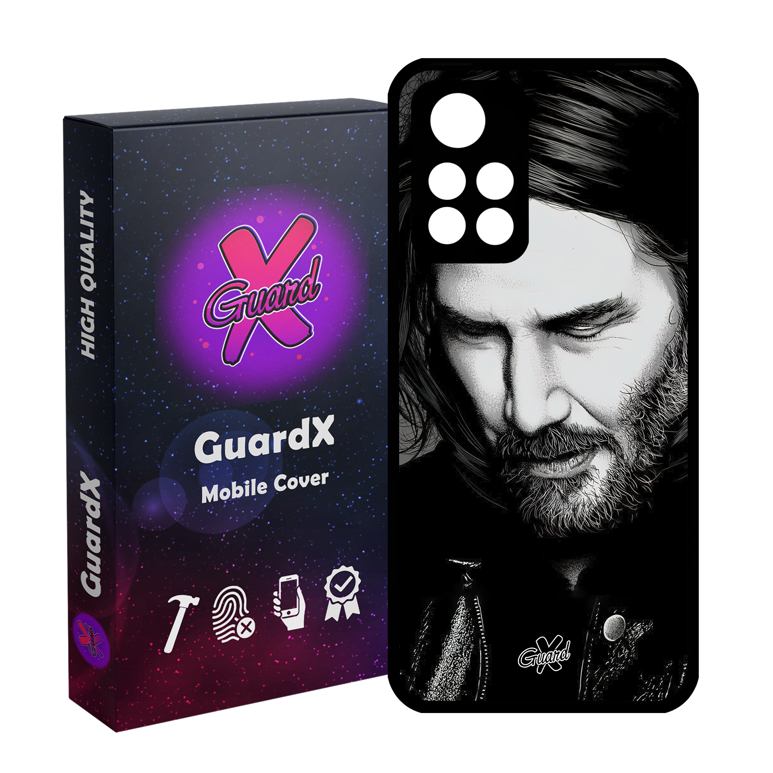 کاور گارد ایکس طرح جان ویک مدل Glass10498 مناسب برای گوشی موبایل شیائومی Poco M4 Pro 5G/Redmi Note 11T 5G/Redmi Note 11S 5G