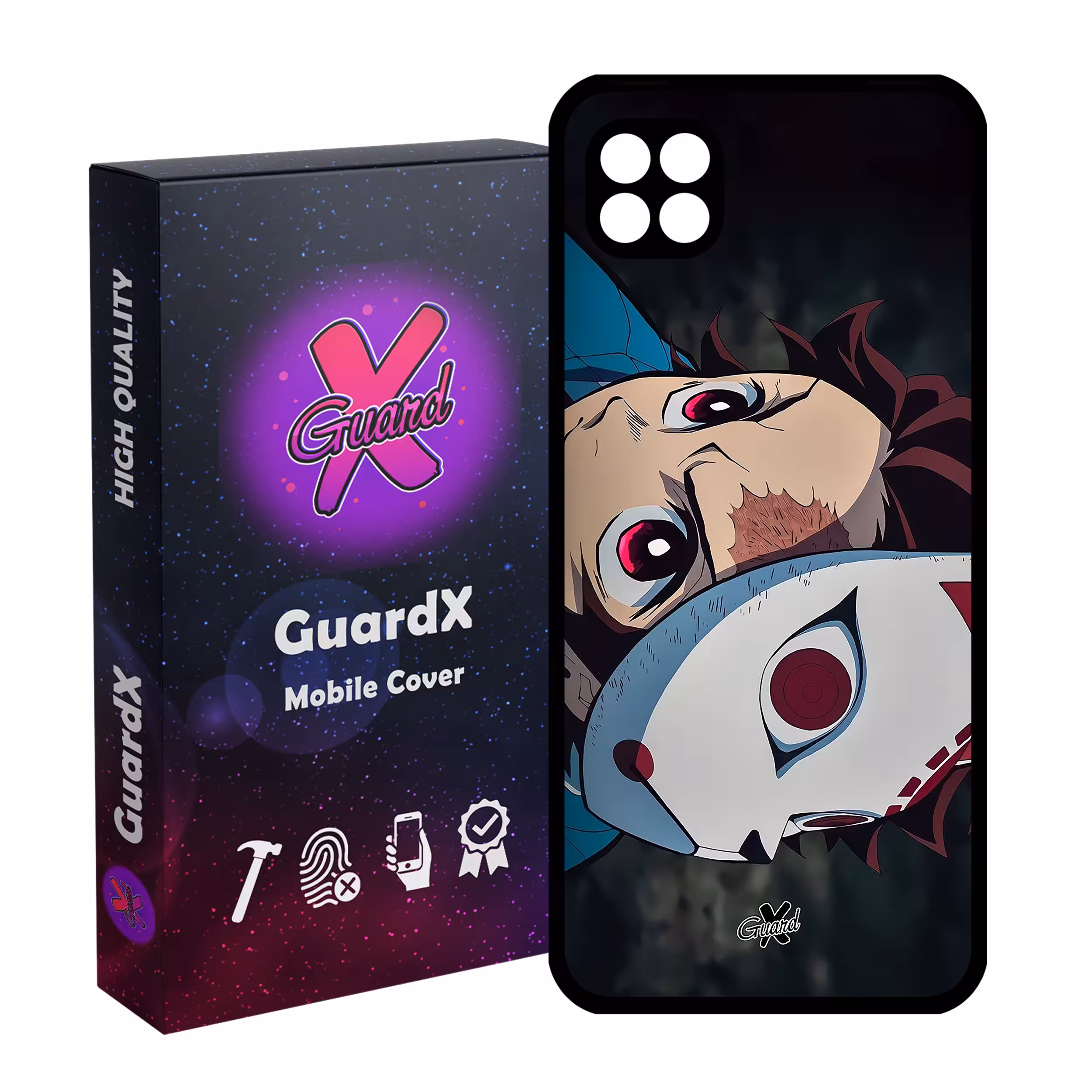 کاور گارد ایکس طرح تانجیرو کامادو انیمه مدل Glass10562 مناسب برای گوشی موبایل سامسونگ Galaxy A22 5G