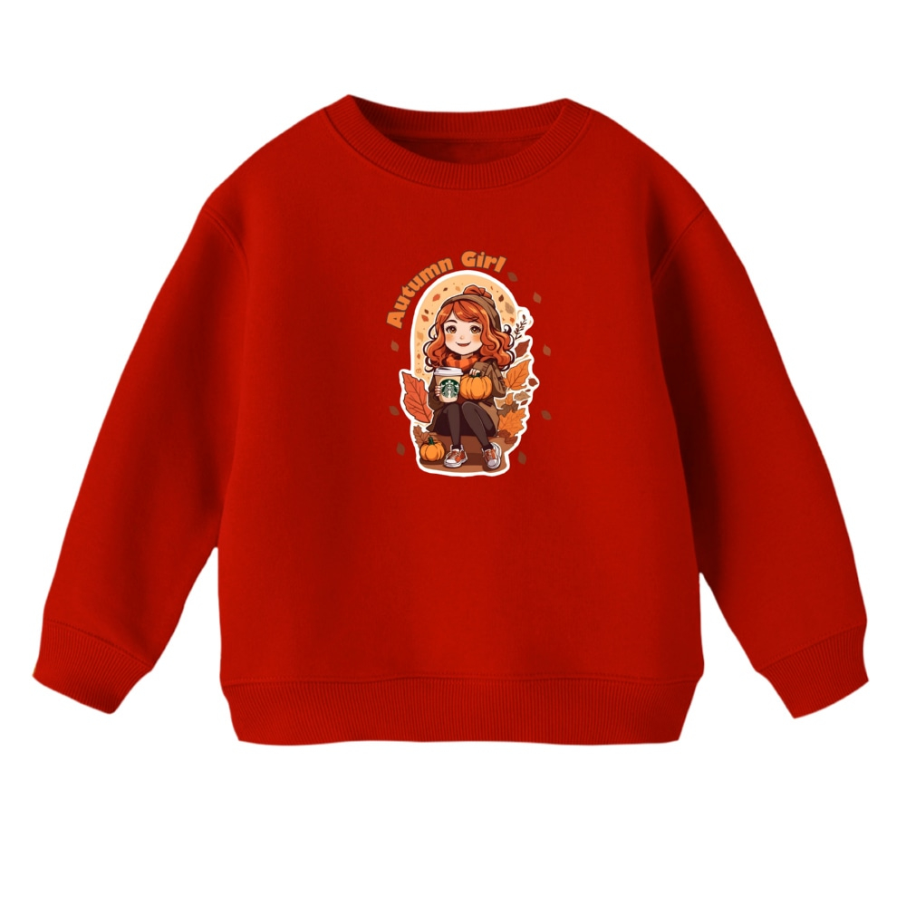 سویشرت بچگانه مدل دخترک کد 11 رنگ قرمز