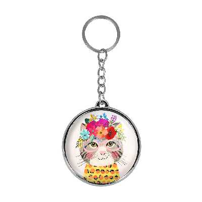 جاکلیدی خندالو طرح گربه مدل دوطرفه کد 50545180