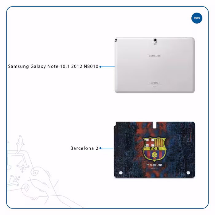 برچسب پوششی ماهوت مدل BARCELONA-2 مناسب برای تبلت سامسونگ Galaxy Note 10.1 2012 N8010