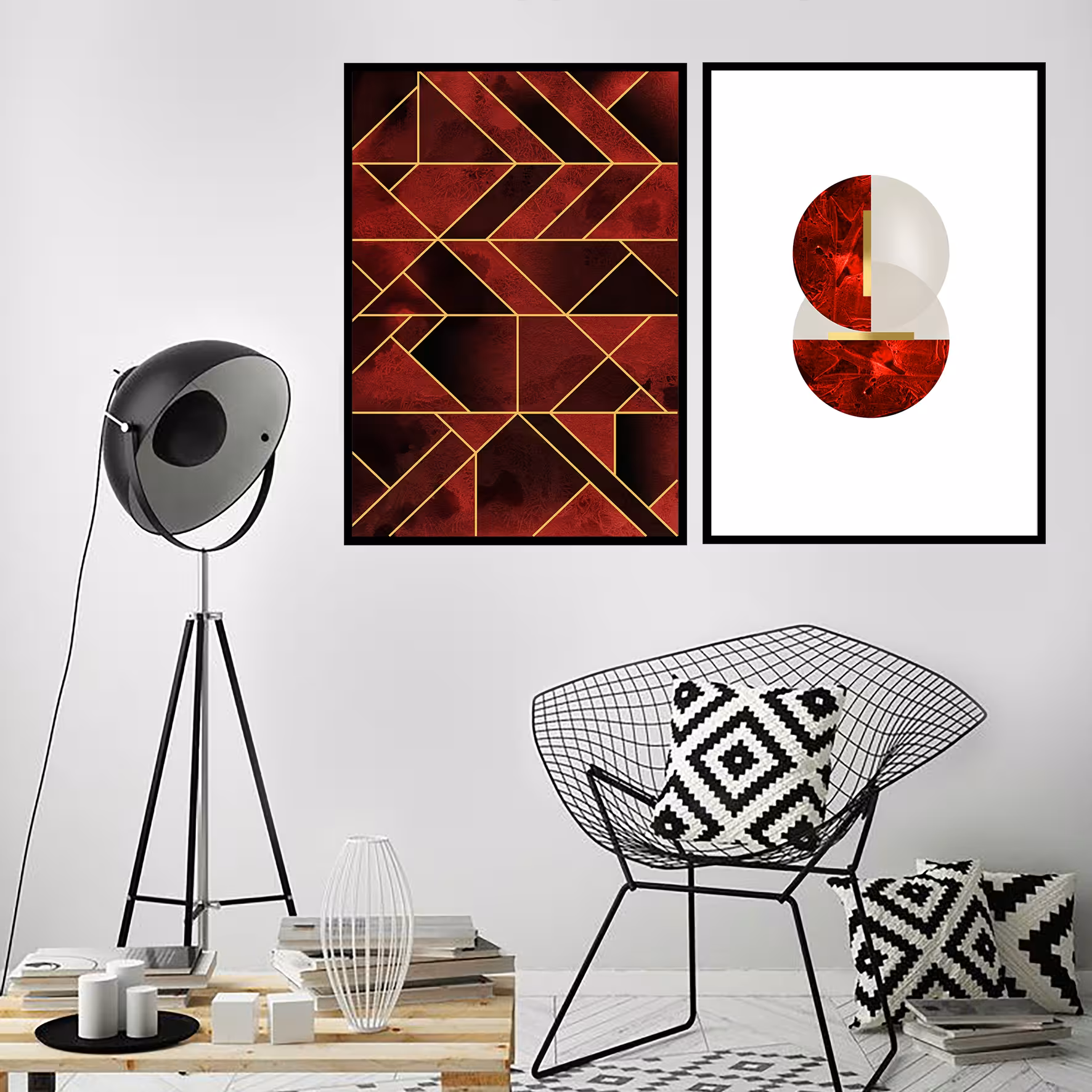 تابلو مدل Red design مجموعه دو عددی