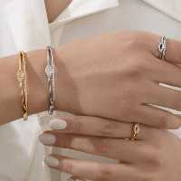 ست دستبند النگویی با انگشتر