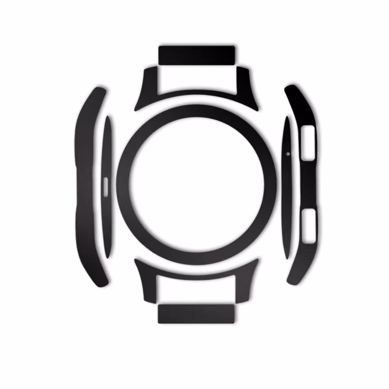 بسته 2 عددی برچسب ماهوت مدل Black-color-shades Special مناسب برای ساعت هوشمند Samsung Galaxy Watch 46mm
