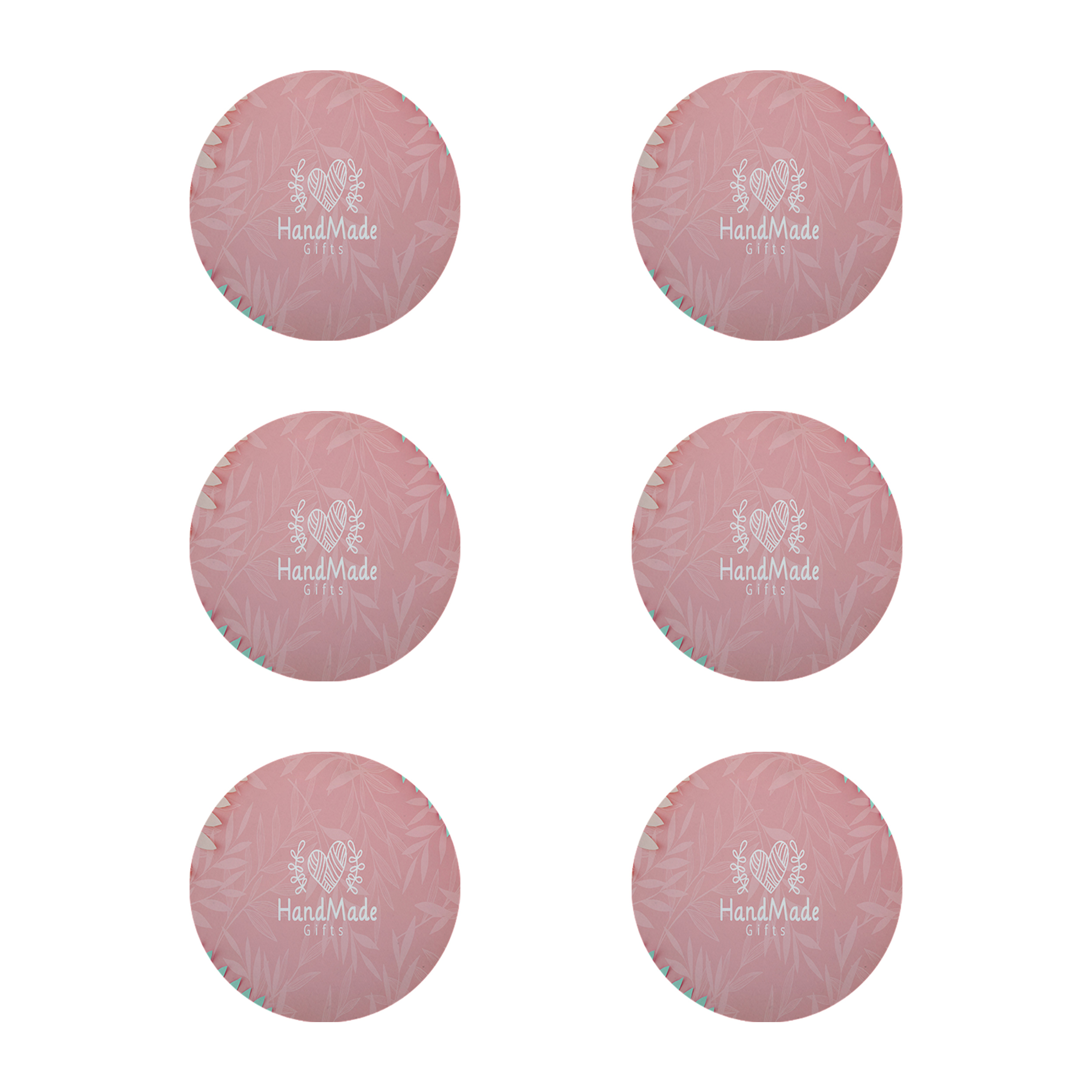 زیر لیوانی طرح قلب کد 8159 بسته 6 عددی