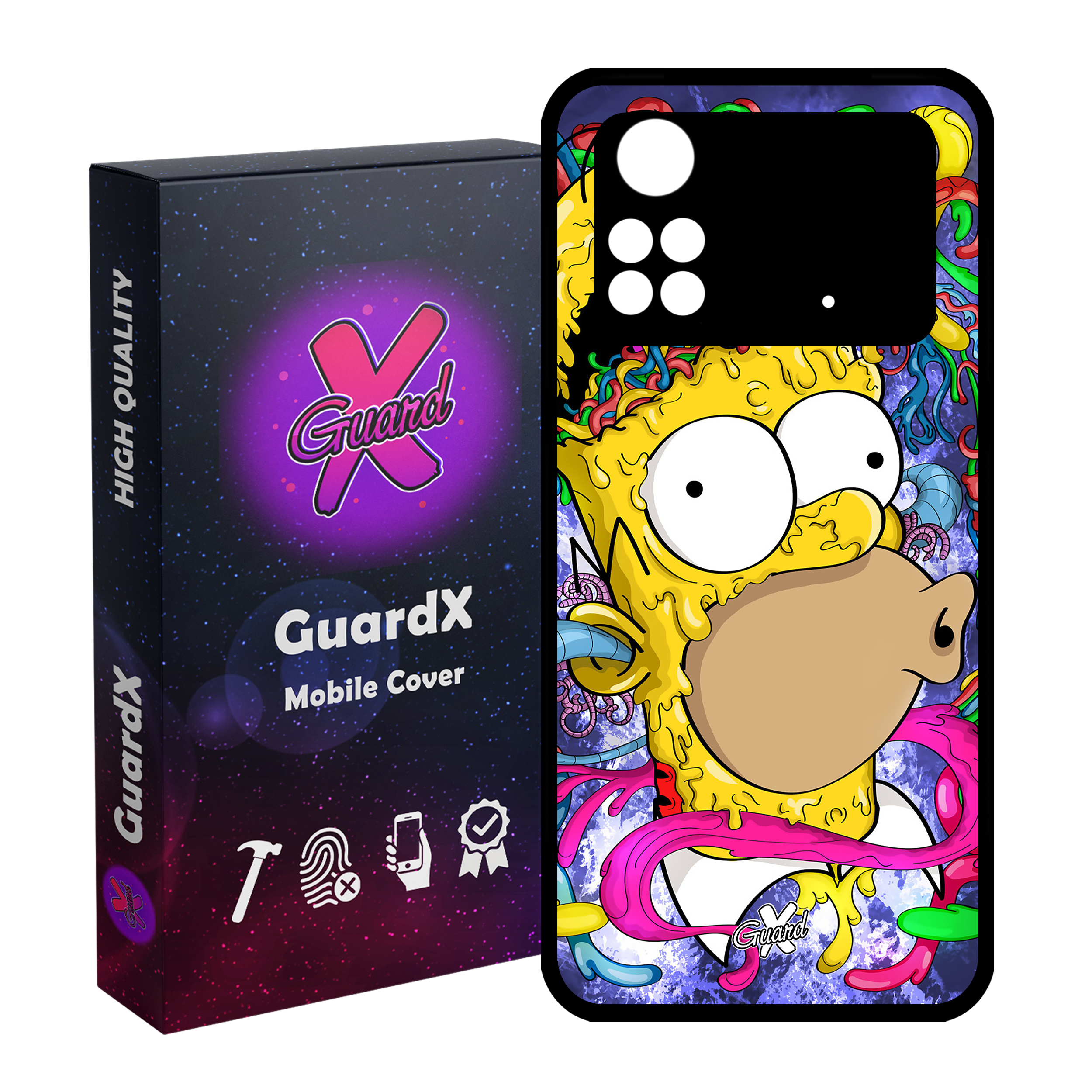 کاور گارد ایکس طرح Simpsons مدل Glass10096 مناسب برای گوشی موبایل شیائومی Poco M4 Pro 4G