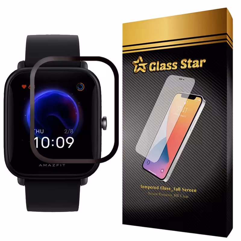 محافظ صفحه نمایش گلس استار مدل PMGA-Glass مناسب برای ساعت هوشمند آمازفیت Bip U Pro | کالا برتری