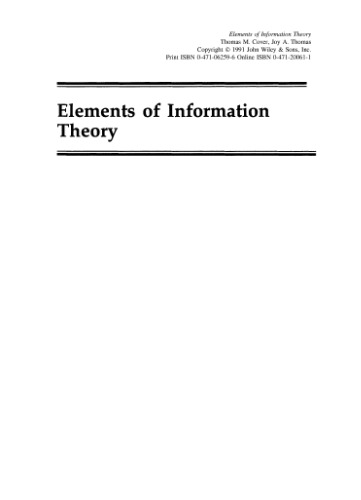 خرید و دانلود نسخه کامل کتاب Elements of information theory