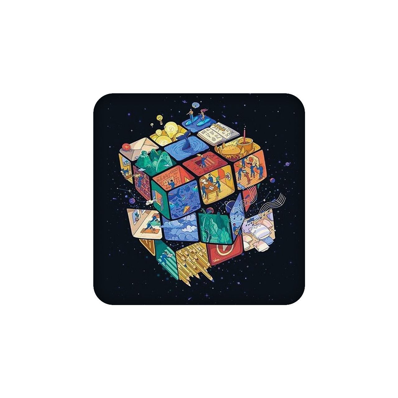 زیرلیوانی طرح روبیک کد 449