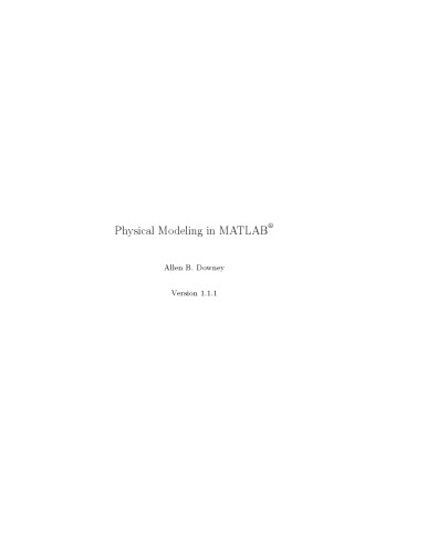خرید و دانلود نسخه کامل کتاب Physical Modeling in MATLAB