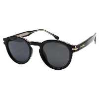 عینک آفتابی پلاریزه Carrera با فریم گرد، مشکی رنگ، لنز دودی تیره و دسته سیم دار مدل P581006