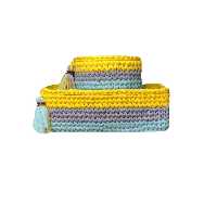  سبد قلاب بافی تریکو کد 50 مجموعه 2 عددی