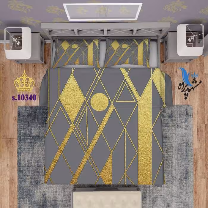 ست روتختی دو نفره طرح هندسی S10340