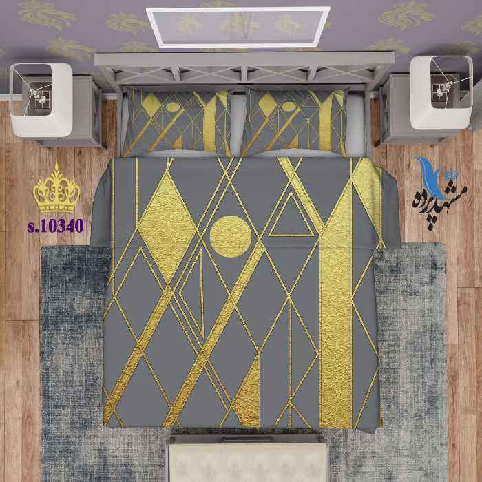 ست روتختی دو نفره طرح هندسی S10340