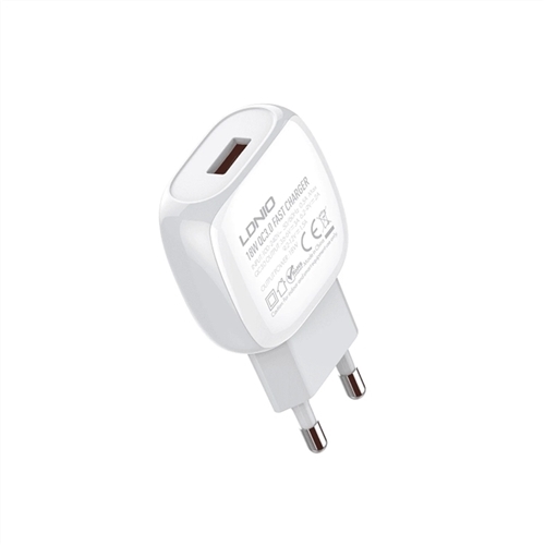 شارژر دیواری فست شارژ الدینیو LDNIO A1306Q Fast Wall Charger QC3.0 18W توان 18 وات همراه کابل