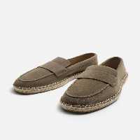 گیوه مردانه زارا LEATHER AND JUTE DECK SHOES | تهران زارا TehranZara