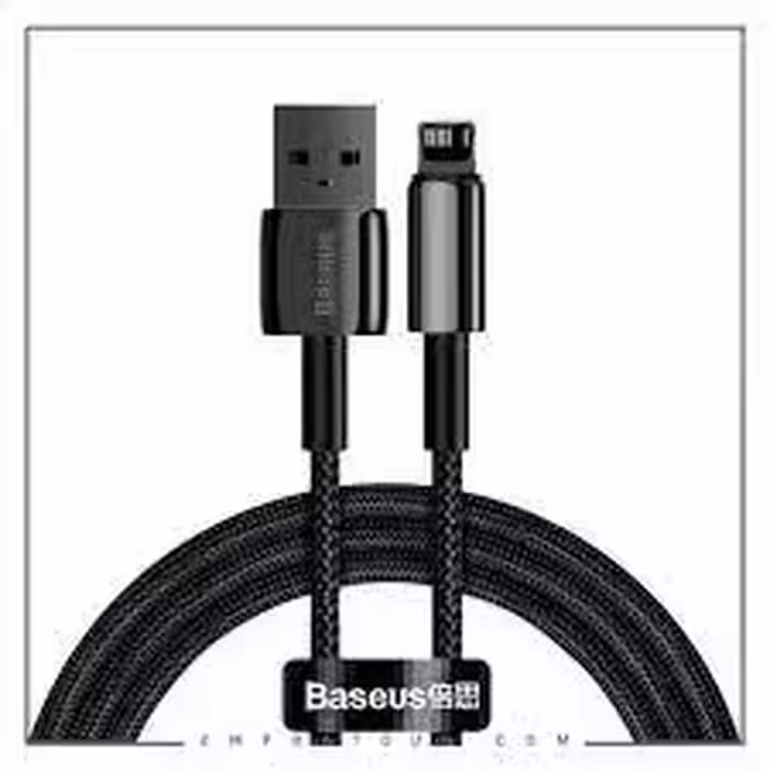 کابل شارژ سریع لایتنینگ بیسوس Baseus Tungsten Gold Fast Charging Data Cable 1m CALWJ-01