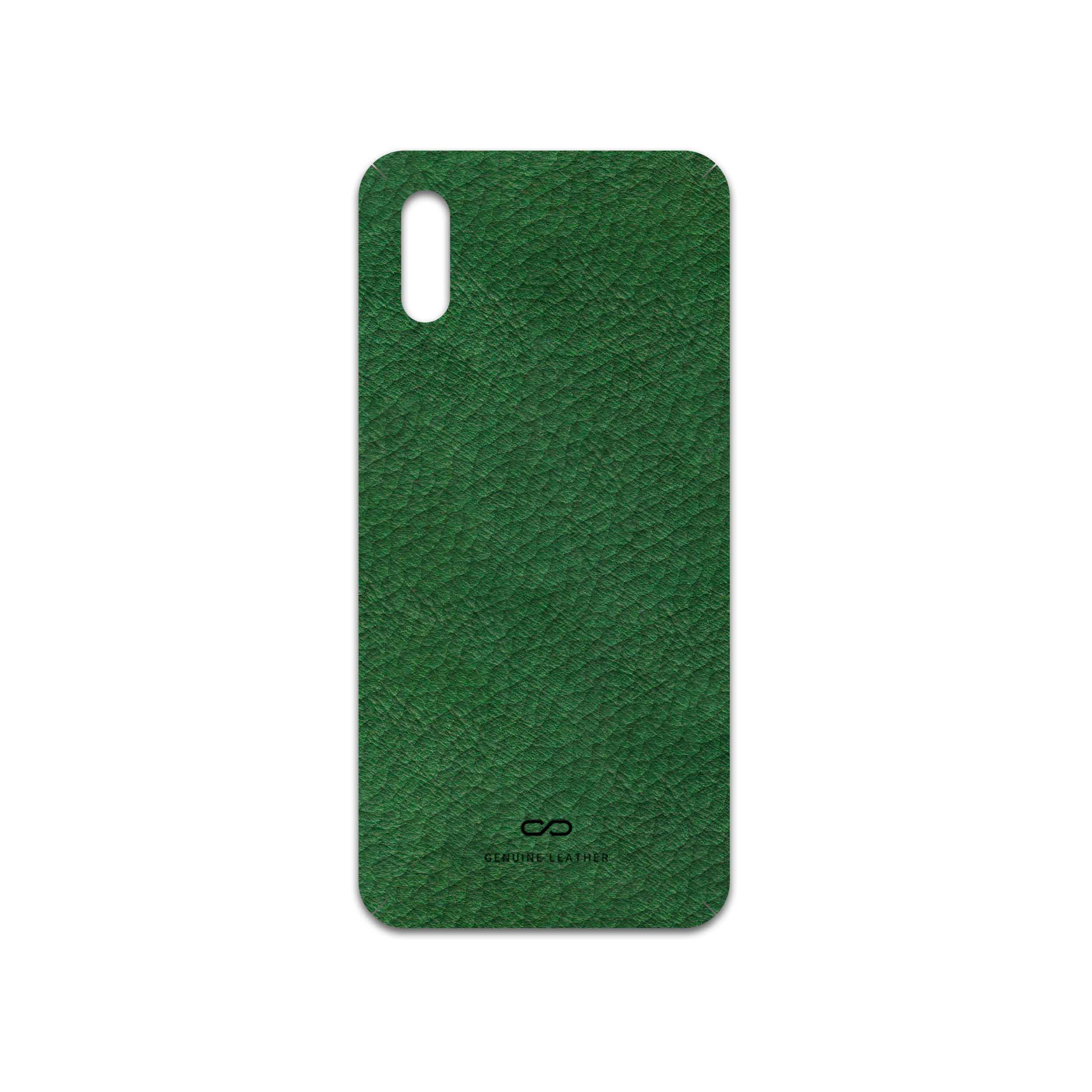 برچسب پوششی ماهوت مدل Green-Leather مناسب برای گوشی موبایل شیائومی Redmi 9i Sport