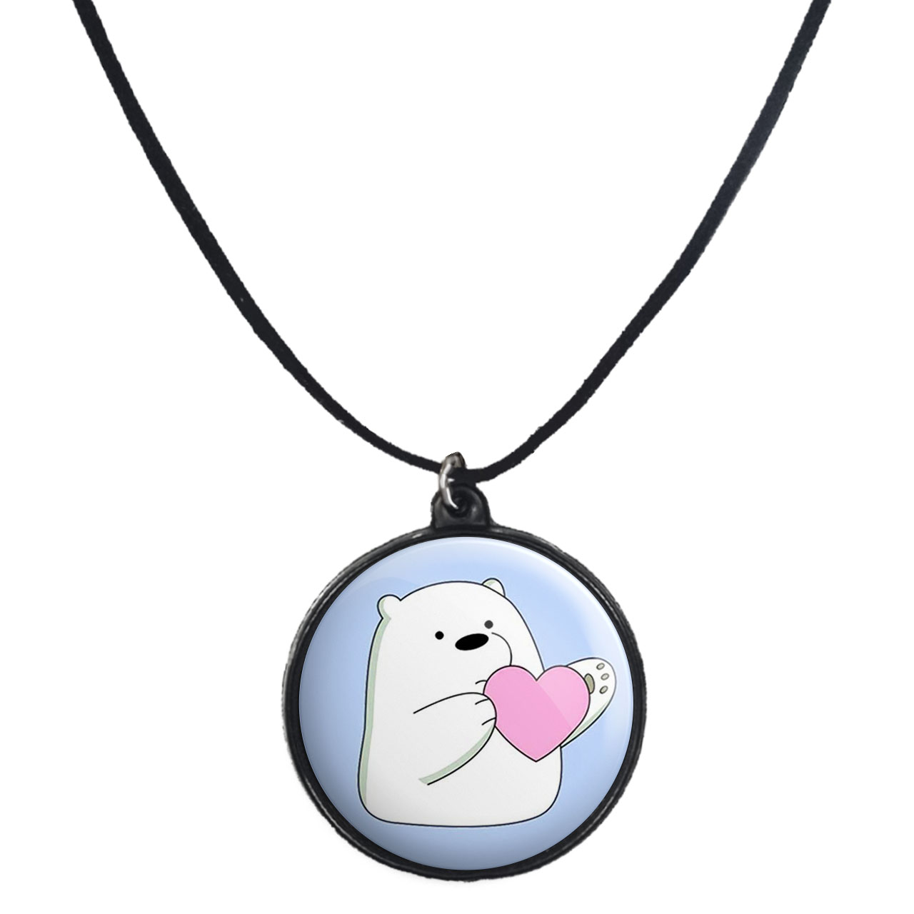 گردنبند پرمانه طرح خرس‌های کله‌فندقی کد pmb.10276 مدل دو طرفه