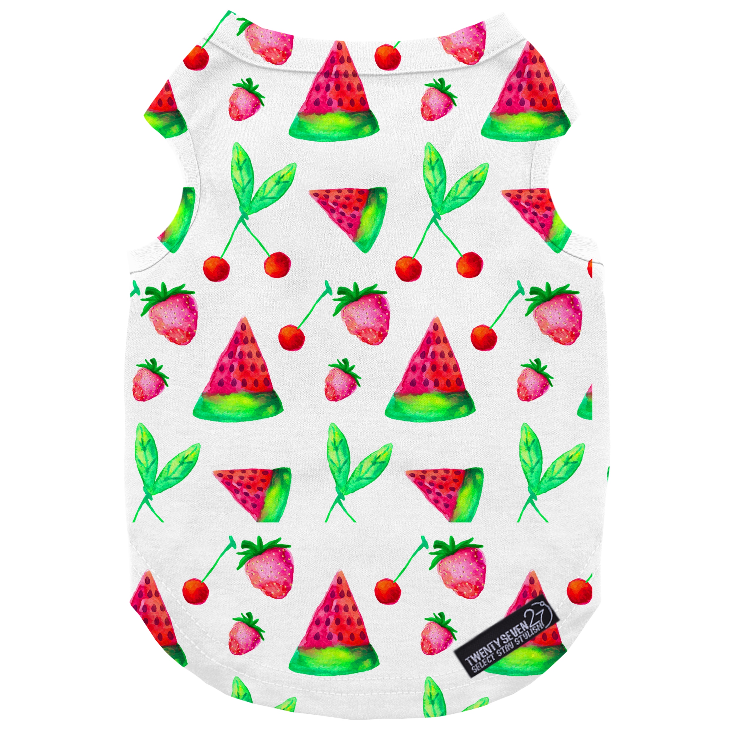 لباس سگ و گربه 27 طرح Watermelon and Strawberry کد MH685 سایز M