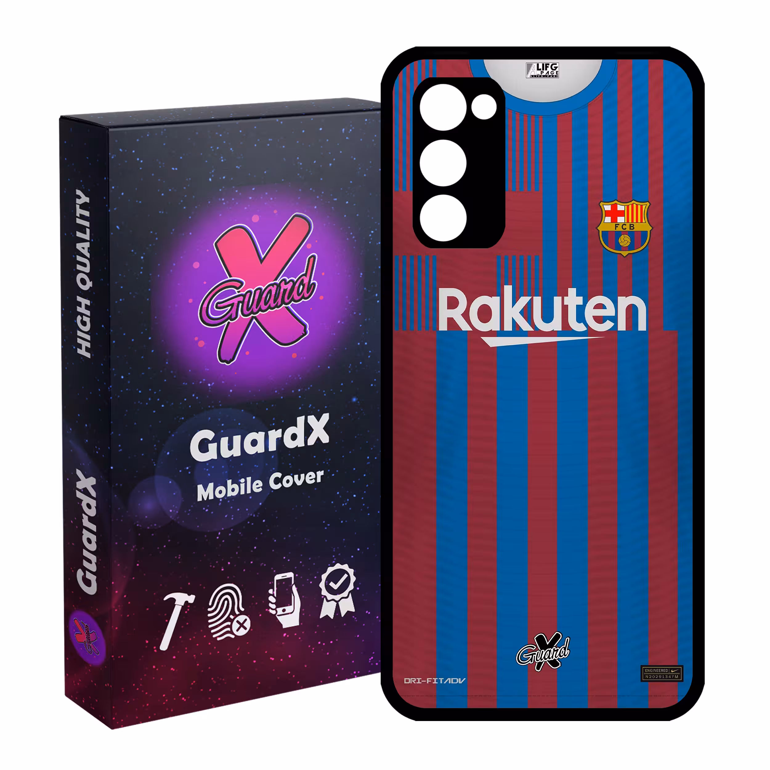 کاور گارد ایکس طرح بارسلونا مدل Glass50359 مناسب برای گوشی موبایل سامسونگ Galaxy S20 FE