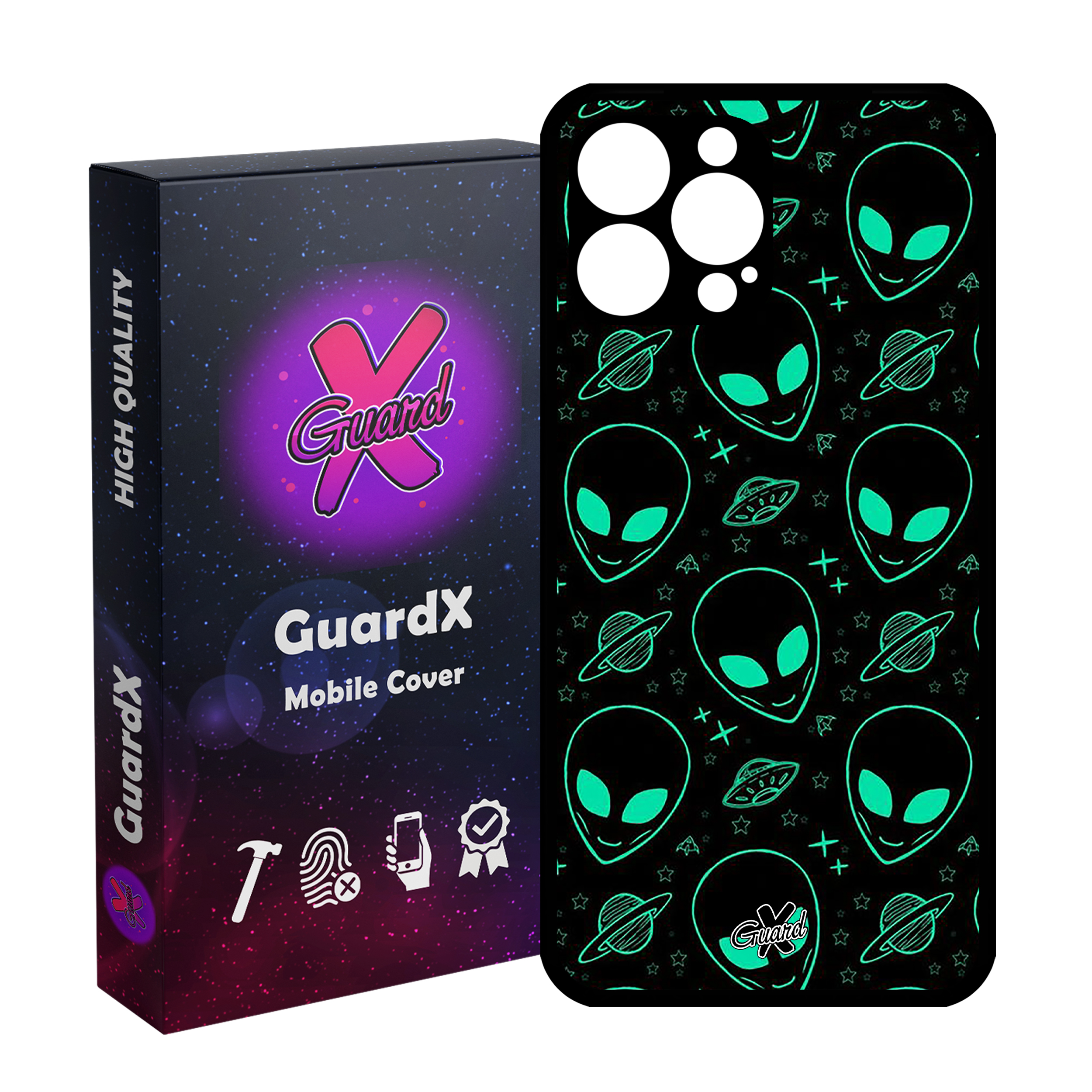 کاور گارد ایکس طرح Alien مدل Glass10200 مناسب برای گوشی موبایل اپل iPhone 12 Pro Max