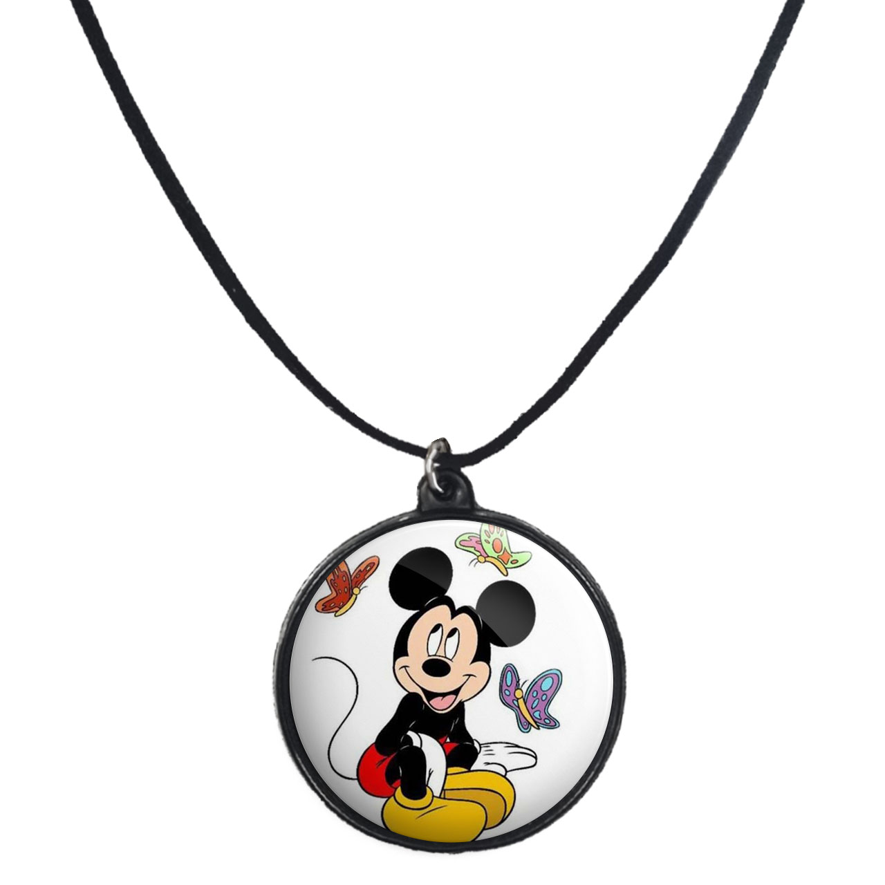 گردنبند پرمانه طرح میکی موس کد pmb.12933 مدل دو طرفه