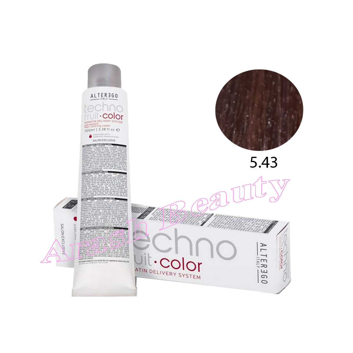 رنگ مو تکنو آلترگو 5.43 بلوطی مسی طلایی تیره Alterego Techno