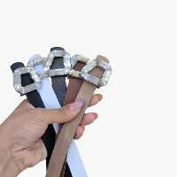 کمربند سگک دفرمه مربع نقره ای کد 238 - ریوروبه