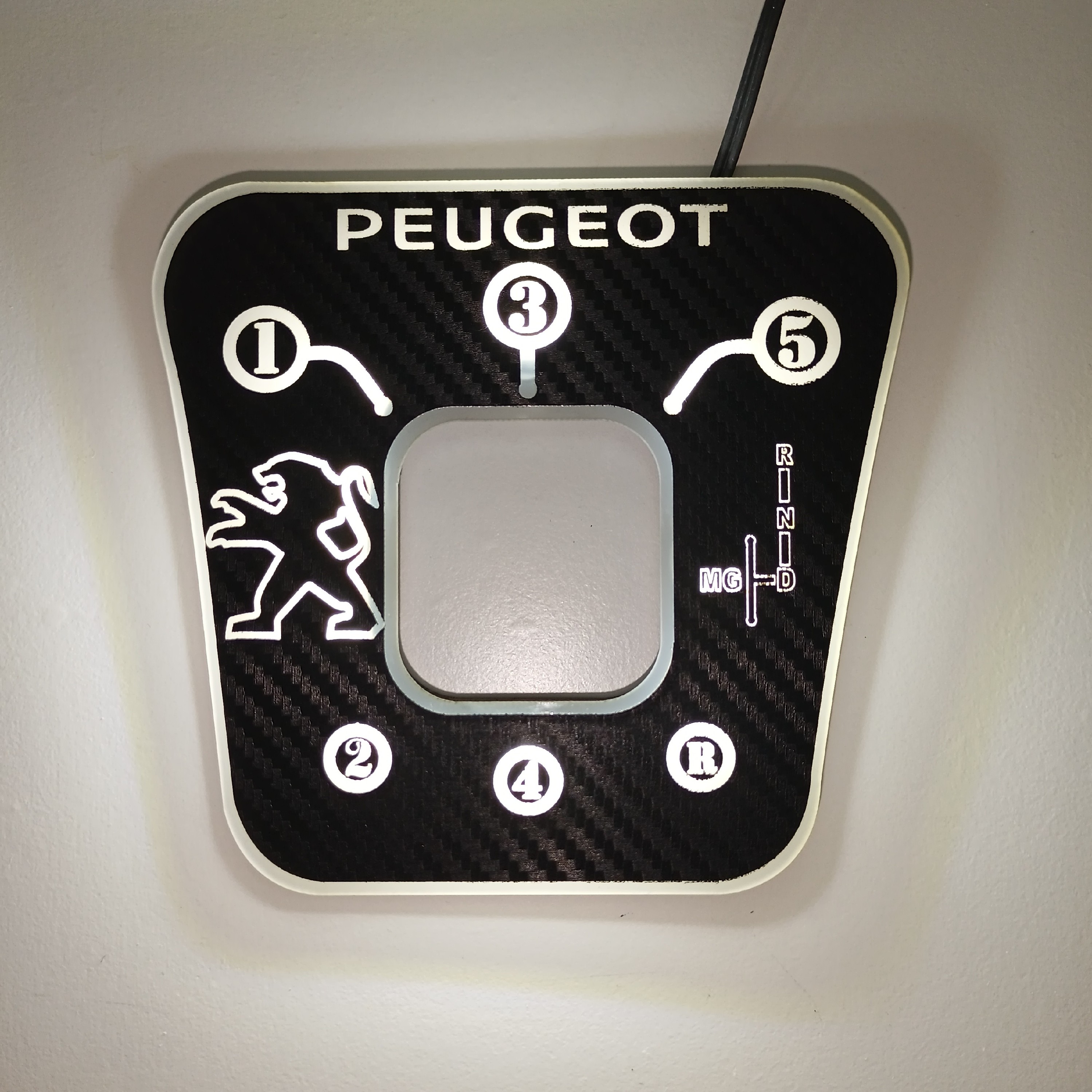 فلاپ قاب دور دنده نورانی پژو پارس و 405 نور سفید رویه فیبر کربن 