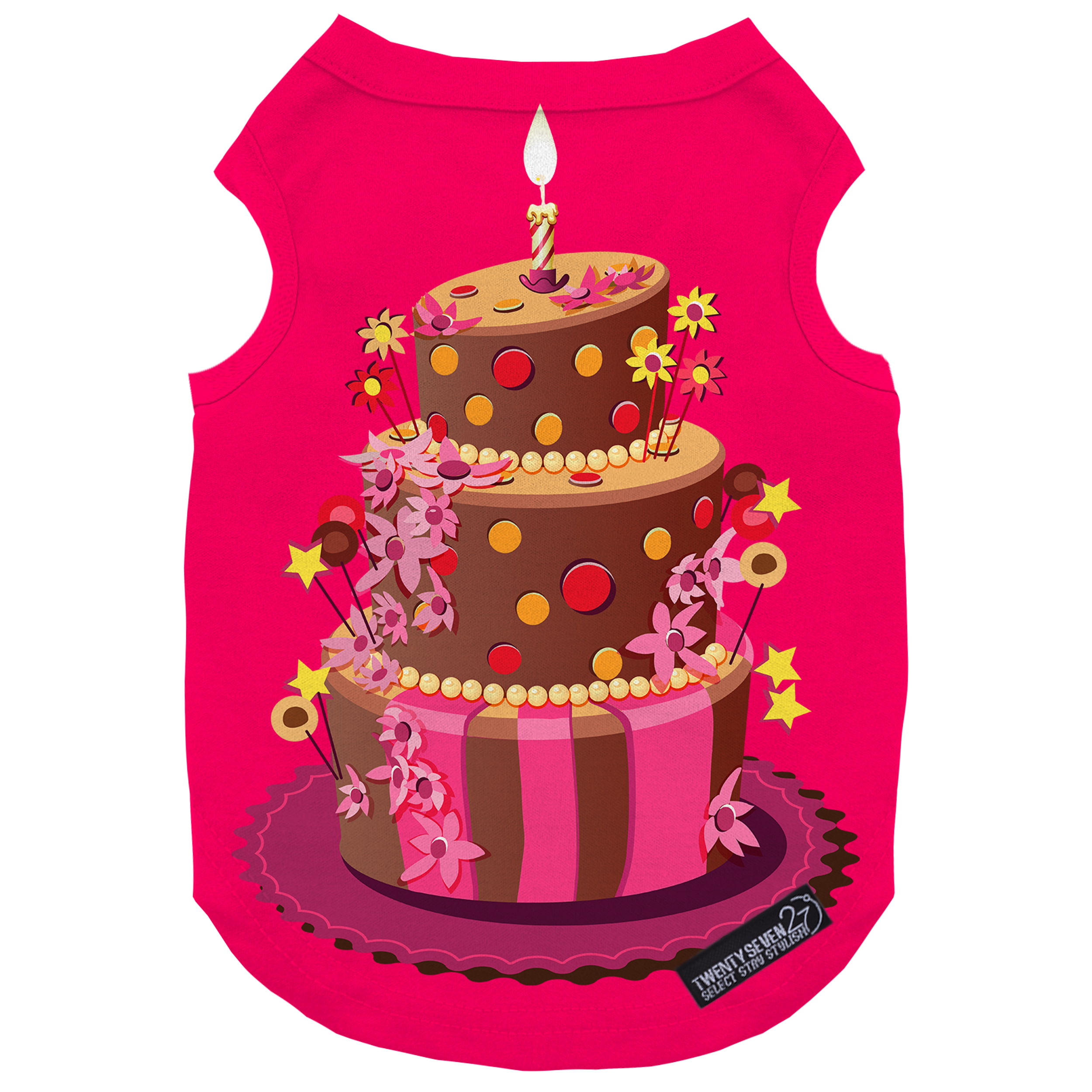 لباس سگ و گربه 27 طرح Birthday Cake کد MH694 سایز M