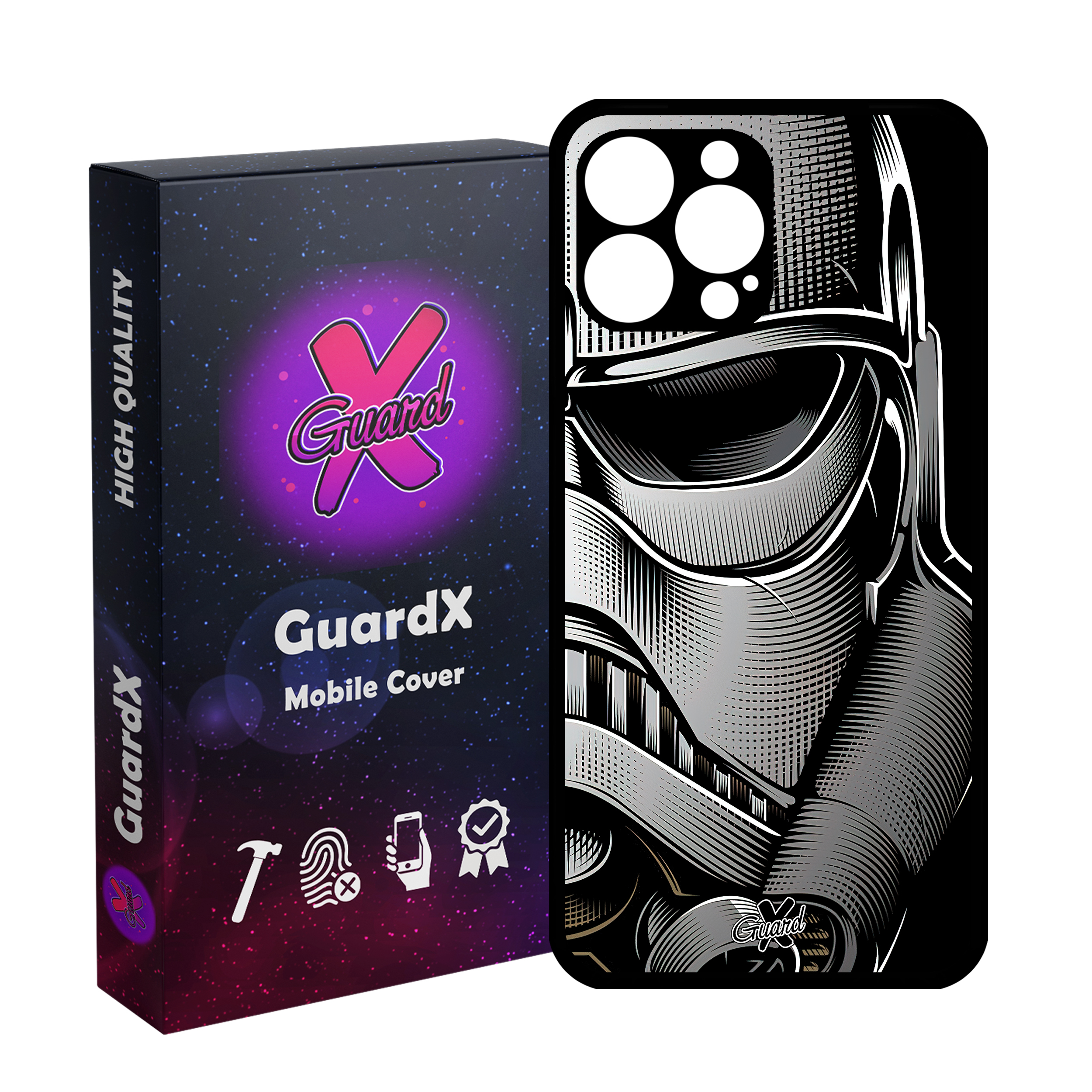 کاور گارد ایکس طرح جنگ ستارگان مدل Glass10454 مناسب برای گوشی موبایل اپل iPhone 13 Pro Max