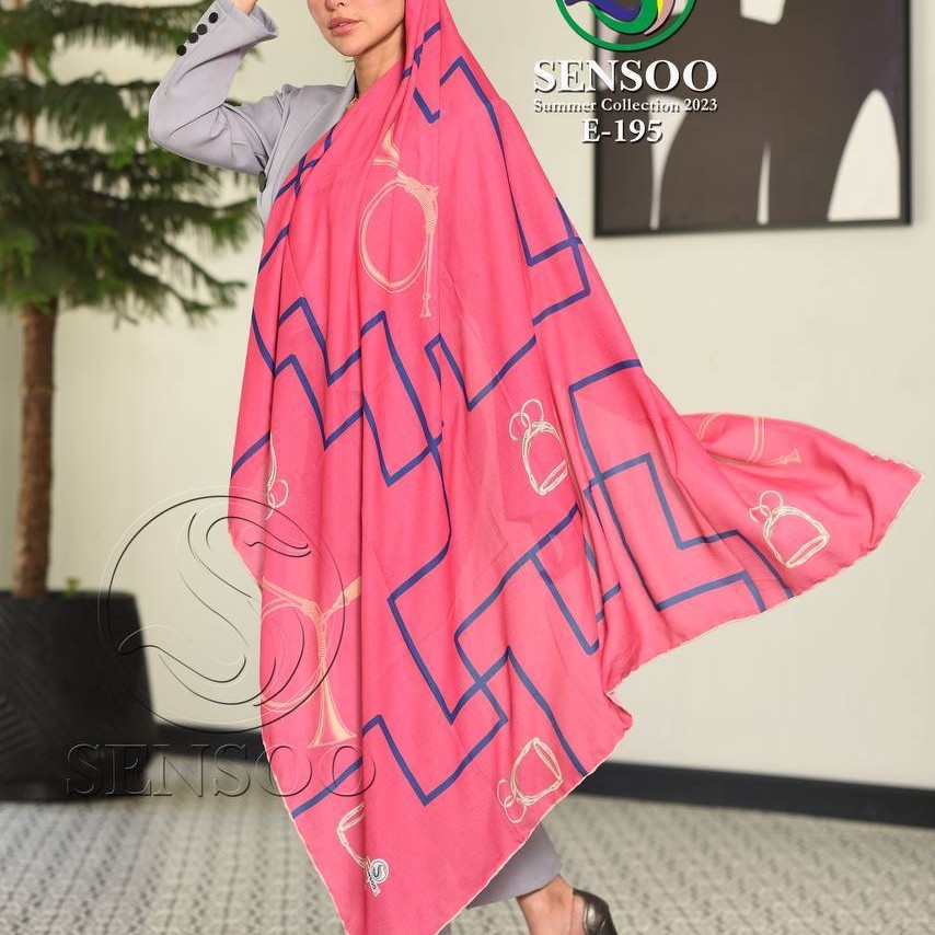 روسری مجلسی ابریشم توییل قواره 120 دور دست دوز کد E-195