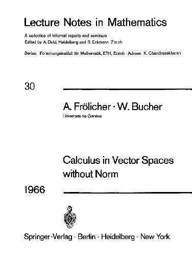 خرید و دانلود نسخه کامل کتاب Calculus in Vector Spaces without Norm