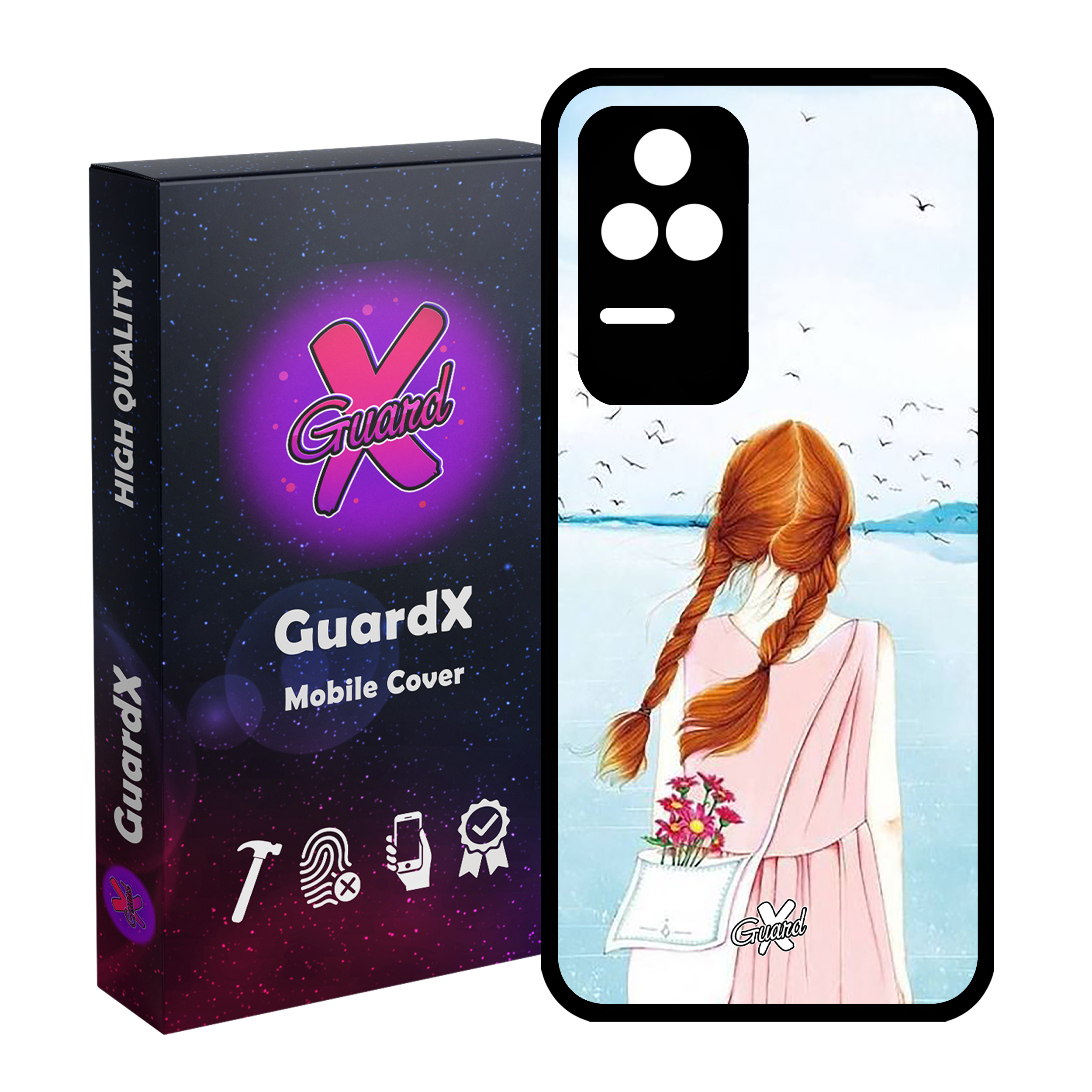 کاور گارد ایکس طرح دختر مدل Glass10213 مناسب برای گوشی موبایل شیائومی Poco F4/Redmi K40S