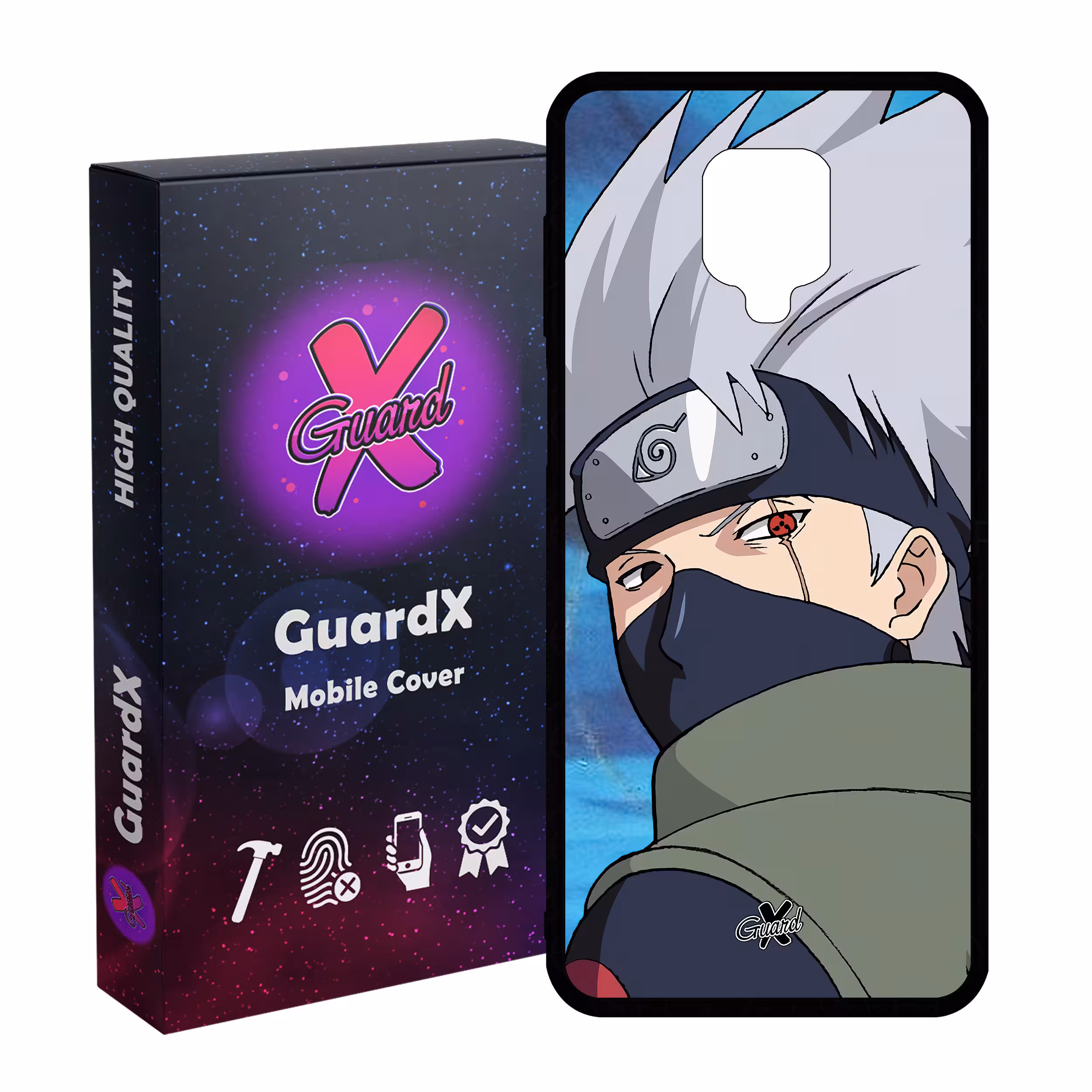 کاور گارد ایکس طرح Kakashi Anime مدل Glass10523 مناسب برای گوشی موبایل شیائومی Redmi Note9 Pro/Note 9 Pro Max/Redmi Note 9S/MI Poco M2 Pro