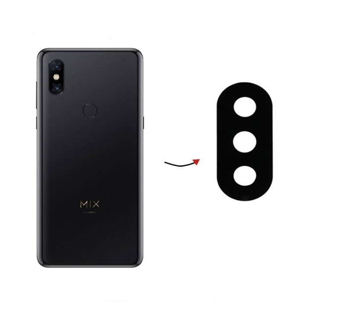 Glass Camera Lens Xiaomi Mi mix3 Black