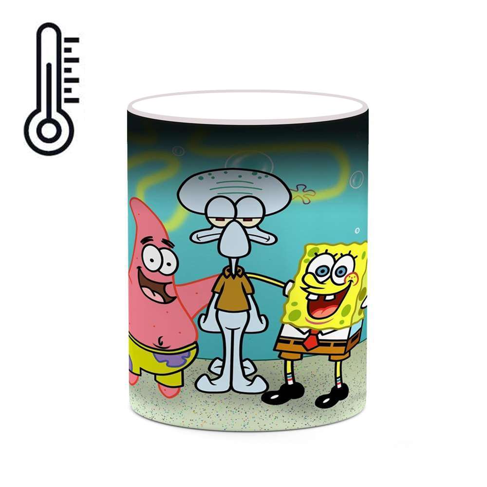 ماگ حرارتی کاکتی طرح کارتون باب اسفنجی مدل mgh23498