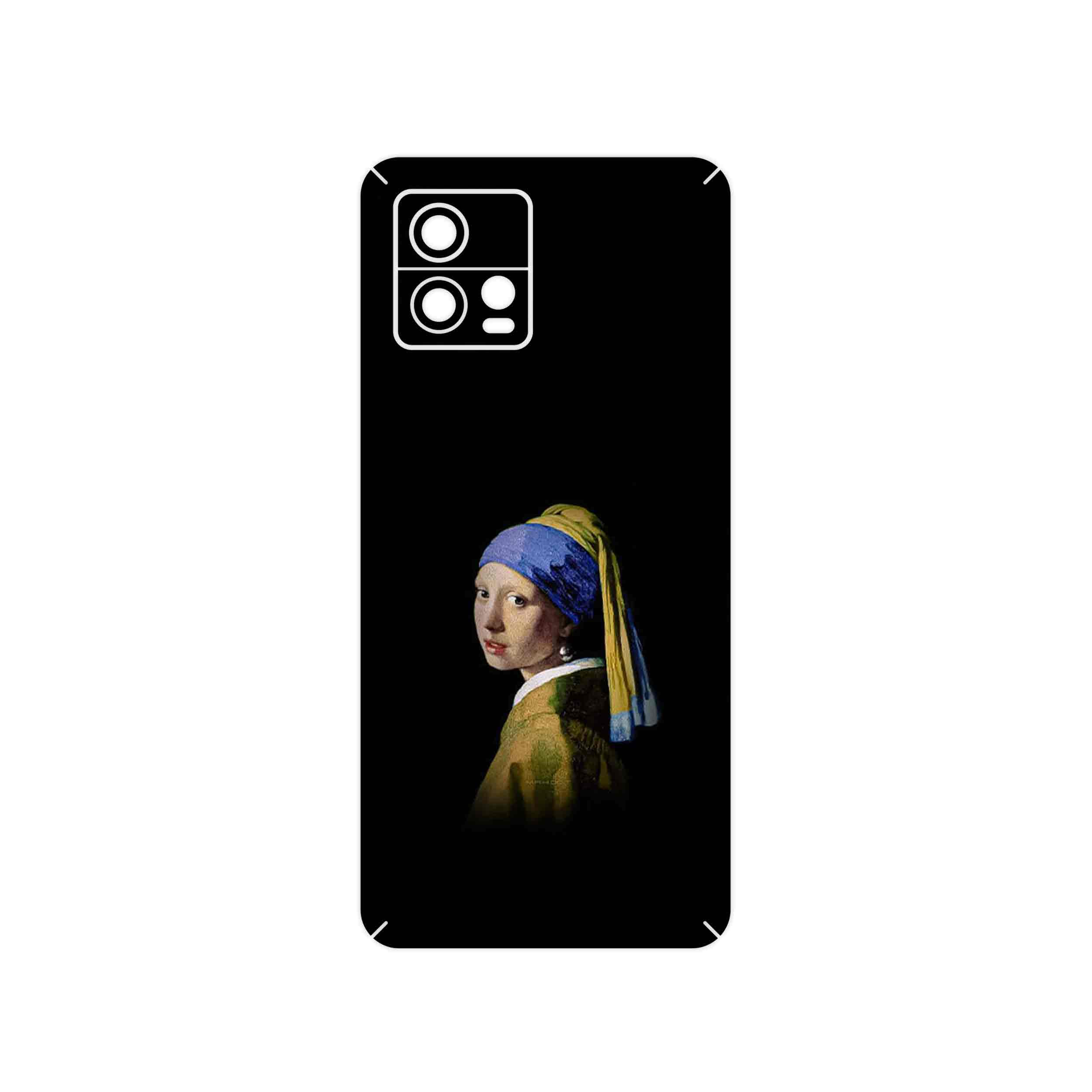 برچسب پوششی ماهوت مدل Girl with a Pearl Earring of Vermeer مناسب برای گوشی موبایل موتورولا Moto G72