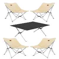 ست میز و صندلی کمپ نود کمپینگ بزرگ آلومینیوم 4 اردوگاه 5 مجموعه TuruncuFil