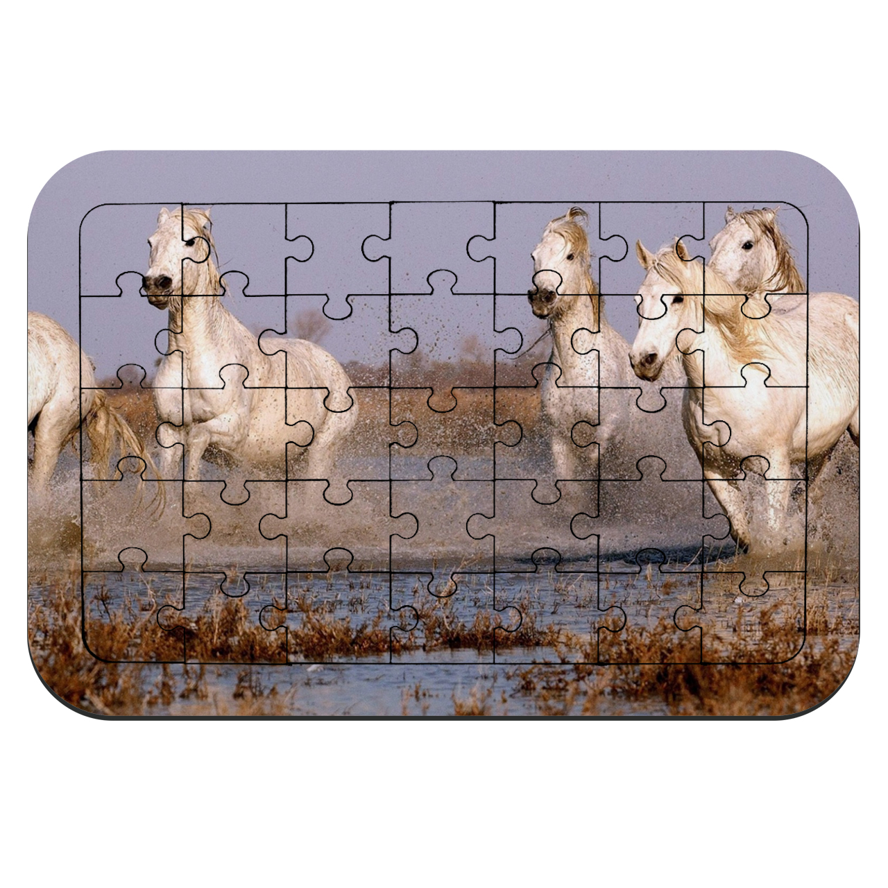 پازل 35 تکه  طرح اسب سفید مدل NI667