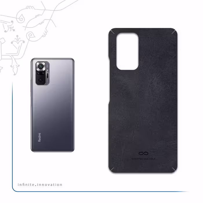 برچسب پوششی ماهوت مدل Graphite-Buffalo-Leather مناسب برای گوشی موبایل شیائومی Redmi Note 10 Pro