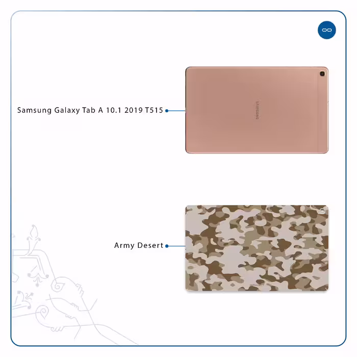 برچسب پوششی ماهوت مدل Army-Desert مناسب برای تبلت سامسونگ Galaxy Tab A 10.1 2019 T515